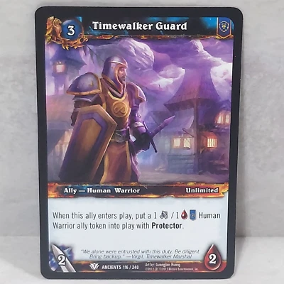 World Of Warcraft War Of The Ancients Timewalker Guard 116/240 TCG Card - Image 1 of 2