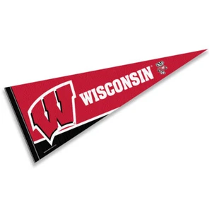 Wisconsin Badgers Full Size 12 in X 30 in College NCAA Pennant - Picture 1 of 4