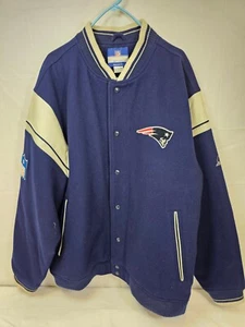 New England Patriots Wool Shell Reebok On field Jacket sz 2XL Polyester inner - Picture 1 of 12
