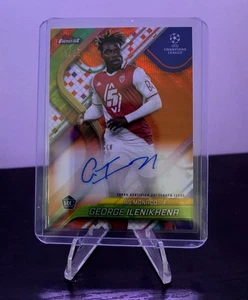 2024-25 Topps Finest UCC George Ilenikhena Rookie RC Orange Auto /25 - Monaco - Bild 1 von 2