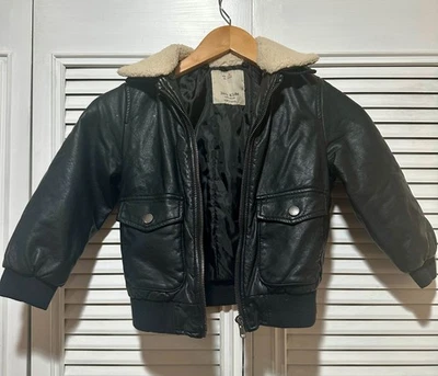 Zara Kids куртка кожи искусственного авиатора размер 5 новый - Изображение 1 из 4