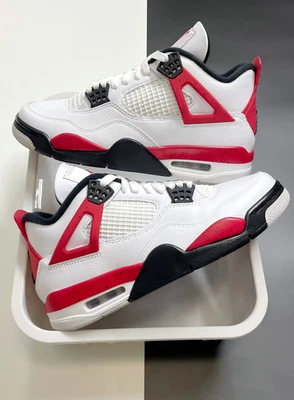 Jordan 4 Retro ''Rojo Cemento'' Medio Top Para hombres Talla Zapatos de Baloncesto Tenis Foto 1 de 4