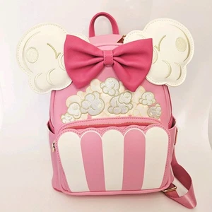 Loungefly Disney Minnie Mouse Pink & Weiß Popcorn Ohren Mini Rucksack - Bild 1 von 13