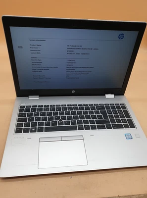 HP ProBook 650 G5 15.6"  i5-8265U 1.6GHZ  BIOS LOCKED,,SL28, - Image 1 of 4