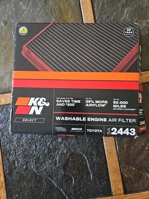 Filtro de aire motor lavable nuevo K&N Select SA-2443 2014-2020 Toyota Highlander Foto 1 de 2
