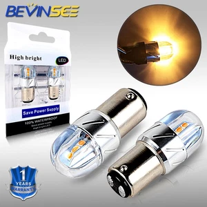 2x 1157 Bombillas LED Amarillo Brillante Coche Señal de Giro Marcador Lateral Luz Trasera 2057 2357 - Imagen 1 de 12