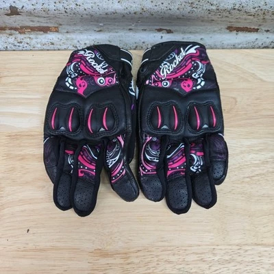 Guantes de moto Joe Rocket Cyntek XL negros rosas ventilados para mujer Foto 1 de 4