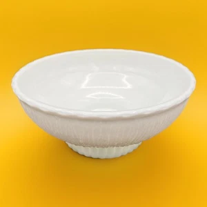 Vtg 1975 FTD Milk Glass Bowl Bark Pattern Footed Dish Has Bits That Glow - Picture 1 of 8