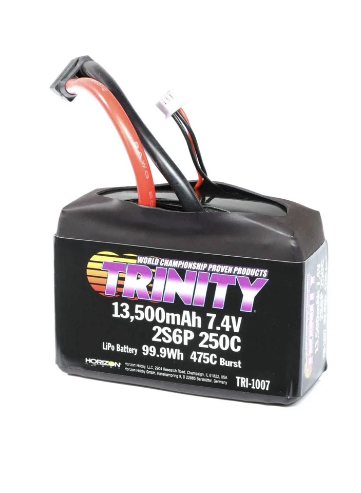 Trinity TRI-1007 7.4V 13500mAh 2S6P 250C Drag Racing LiPo Battery w/ XT90 Pl