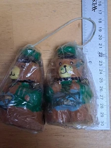 Paar verbundene Weihnachten Trommler Bären Wachskerzen *siehe Beschreibung* B40 - Bild 1 von 4