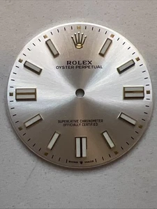 Rolex Oyster 41mm Silver Gold Stick Dial Model 124300 - Picture 1 of 2