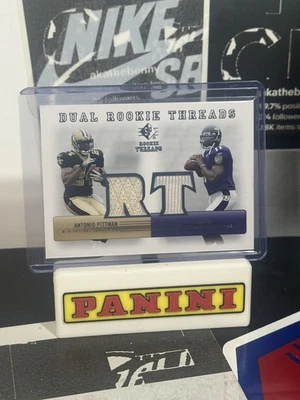 Cubierta superior Rookie Threads 2007 Antonio Pittman Troy Smith #drp-sp parche doble radiocontrol  Foto 1 de 2