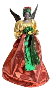 Vintage SANDY DOLLS 19" African Angel Christmas Kwanzaa Holiday Tree Topper KC - Picture 1 of 10
