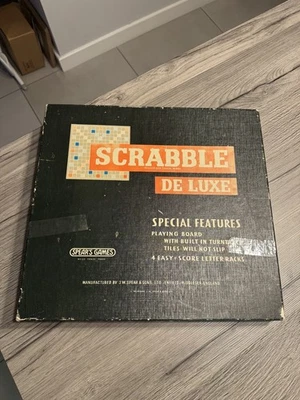 Scrabble Deluxe Board Game 1973 Spears Games - 100% Complete VGC - Xmas games - Image 1 of 4