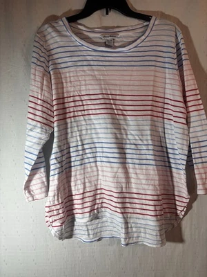 Top de algodón Tommy Bahama XL manga 3/4 para mujer Foto 1 de 4