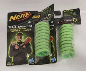 (2) NERF Vortex BLASTER Nachfüllpackungen mit 10 Discs - insgesamt 20 Discs - versiegelt / neu - Bild 1 von 2