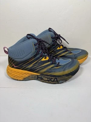 Zapatos de senderismo Hoka One One Speedgoat 2 Mid para mujer talla 11 Goretex GTX azul naranja Foto 1 de 4