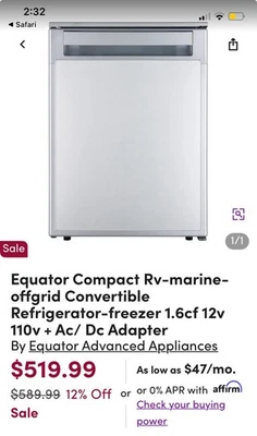 Nuevo RV compacto refrigerador congelador Foto 1 de 4