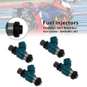 4PCS 16450-MFL-003 Fuel Injectors For Honda CBR1000RR 08-23 VFR1200F 10-17 B2 - Picture 1 of 11