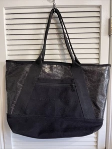 David Yurman Canvas Tote Zippered Pouch Black Geo Pattern Rare - Picture 1 of 4