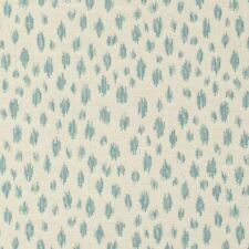 Brunschwig & Fils Animal Skin Spots Uphol Fabric- Honfleur Woven / Aqua 8.75 yds