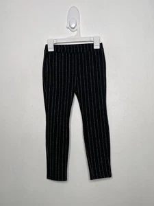 Art Class Ponte Knit Pants Girls Size XS 4-5 Black Sliver Skinny Pull On EUC - Picture 1 of 5