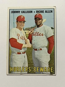 1967 Topps Hurlers Beware Richie Allen #309 Set break Johnny Callison - Picture 1 of 2