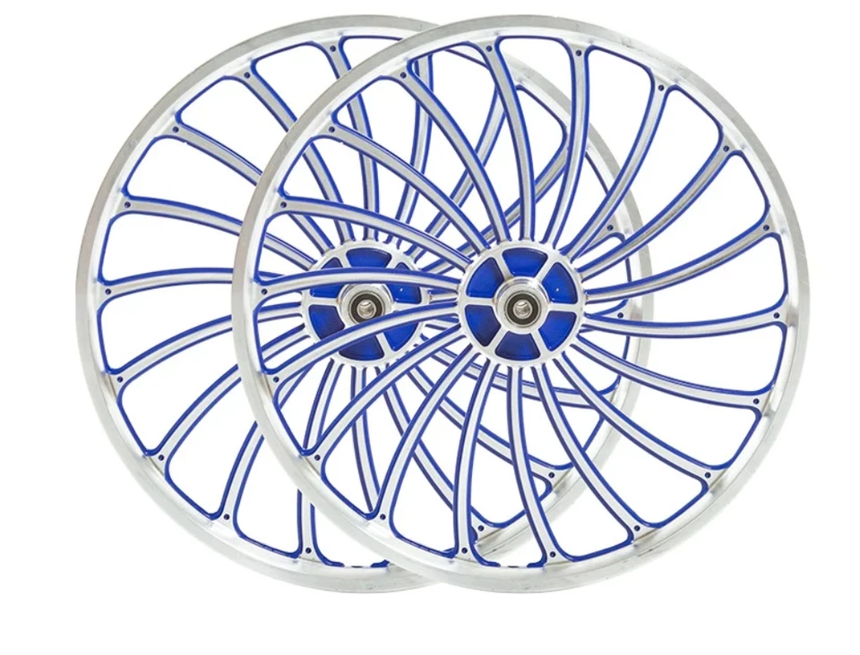 18 Spoke Wheelset BMX Bicycle 20"Alloy Sport Rim Blue Color & Expedited - Image 1 of 1
