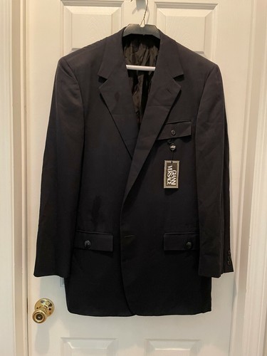 Cappotto sportivo uomo Versace nero taglia 54 Spedizione gratuita negli Stati Uniti