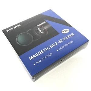 Neewer Magnetic ND2-32 Filter 72mm Adapter Ring Camera Lens Variable Accessory - Picture 1 of 7