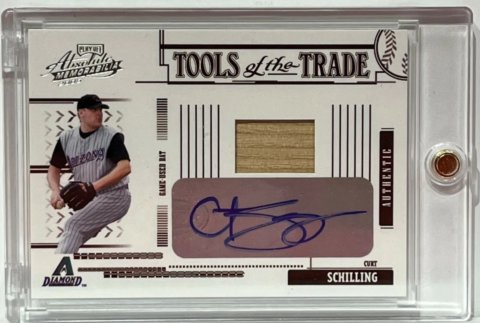 2005 Playoff Absolute Memorabilia Tools of the Trade TT112 Curt Schilling 1 of 1 - Image 1 of 2