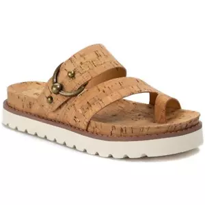 Baretraps Womens Glenda Tan Cork Footbed Sandals Shoes 5 Medium (B,M) BHFO 5867 - Picture 1 of 3