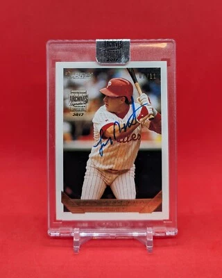 Len Dykstra 2017 Topps Archives Signature Series 1993 Topps Gold Autograph #d/11 - Image 1 of 2