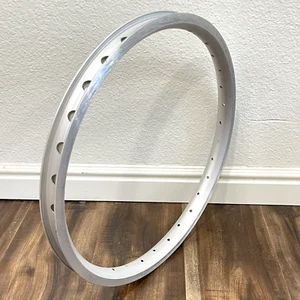 Set of 2 Monty Trial Bike BMX 20 Inch Rim Double Wall Silver 32 Hole NOS 31mm - Picture 1 of 5