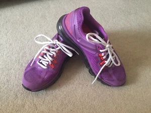 Girl's Nike Air Max Club Purple Orange Neon Gray Trim Running Shoes Sneakers 5Y - Picture 1 of 7