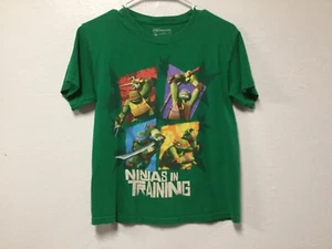 Boy's Graphic T-Shirt Size M Green Teenage Mutant Ninja Turtles Viacom 67 - Picture 1 of 6