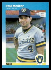 1987 Fleer #350 Paul Molitor Milwaukee Brewers Baseball card