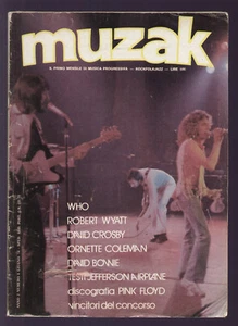 MUZAK 8/1974 THE WHO ROBERT WYATT CROSBY DAVID BOWIE AREA STRATOS KEVIN COYNE - Picture 1 of 1
