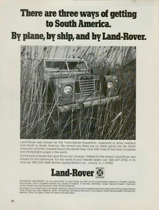 1973 Land-Rover Series III Trans-Darien Expedition So America VINTAGE PRINT AD - Picture 1 of 2