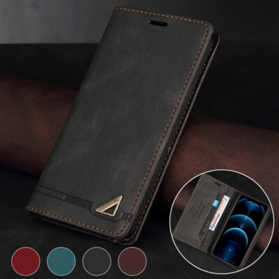 For iPhone 17/16e/15/14/13/12/11 XR SE 8 Leather Case Magnetic Flip Wallet Cover - Image 1 of 4