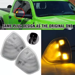 For 2010-2018 Dodge Ram 1500 2500 3500 Amber LED Side Mirror Turn Signal Lights - Picture 1 of 11