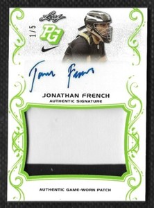 Jonathan French 2018 Leaf PG National Showcase Patch Autograph /5 Green #PA-JF2 