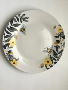 Royal Norfolk Bee Happy 10.5” Stoneware Dinner Plates Set of 2 NEW spring summer - Picture 1 of 1