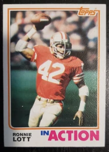 1982 Topps #487 Ronnie Lott IA Rookie Year Team: San Francisco 49ers Fb - Picture 1 of 6