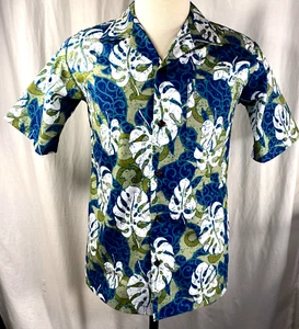 Hawaiian Shirt Boy's Size 18 Button Up Poly/Cotton Machine Wash Cotton Blend - Picture 1 of 7