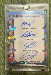 Hoja Jadon Sancho Antony Mason Mount Garnacho T4-14 1/1 Manchester United 2025 - Imagen 1 de 2