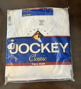 Jockey Classic Tall Man Vintage 1996 Undershirt T-Shirt Size XL 46-48 V Neck - Picture 1 of 7