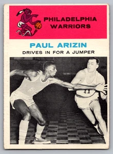 1961-62 FLEER #45 PAUL ARIZIN DRIVES IN FOR A JUMPER - Picture 1 of 3