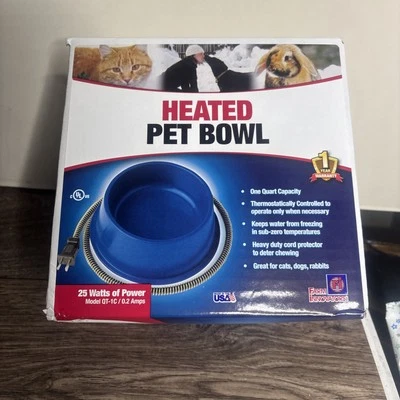 Farm Innovators Heated Pet Bowl w/Anti Chew Cord for All Breed Sizes 1 Quart - Image 1 of 4