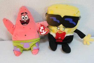 TY Beanie Baby Spongebob Schwammkopf Smoking & Patrick Star Plüschtier Stofftier - Bild 1 von 3